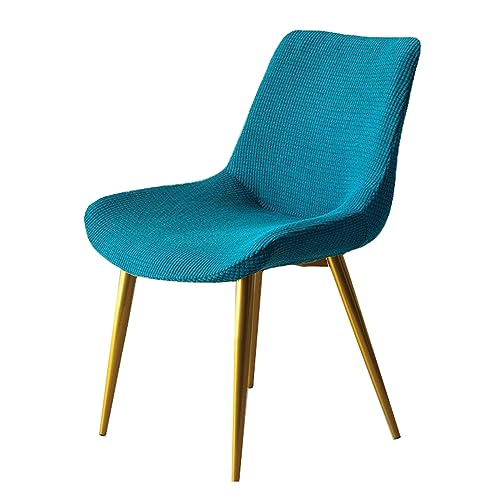 VELYTA Stuhlhussen,Schonbezug für Schalenstühle, Esszimmerstuhlbezüge, Dehnbare, abnehmbare Lounge-Eckstuhlbezüge ohne Armlehnen für Esszimmer, Küche, Schlafzimmer-Bluestone Blue||2pcs von VELYTA