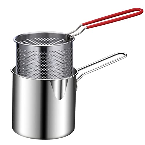 VEMART Edelstahl Tiefer Bratentopf Tempura Pommes Frites Fryer Tiefes Brattopf Sieb mit Sieb Huhn Bratpfannen Küche Kochen Werkzeug VEMART Edelstahl Tiefer Bratentopf Tempura Pommes Frites Fryer Tiefes Brattopf Sieb mit Sieb Huhn Bratpfannen Küche Kochen Werkzeug von VEMART