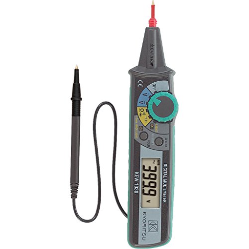 Kyoritsu KEW 1030 Digital-Multimeter Stift für Maßnahmen von Spannungen AC/DC, Widerstand, Kontinuität, bicolor Diode, Kapazität,-, grau von VEMER