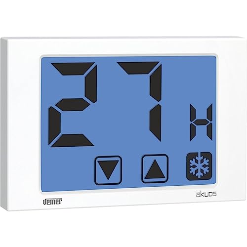 VEMER VE476800 AKUOS - Digitale Hygrostat mit Touchscreen, Wandmontage, Stromversorgung 230V, Weiss von VEMER