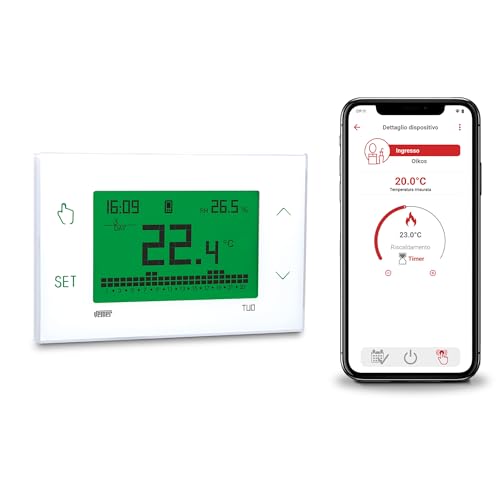 VEMER VE795800 TUO 4G - 4G-LTE Heizungsthermostat mit Integrierter Daten-SIM, Smart Thermostat mit App, Einfache Bluetooth-Einrichtung, Wochenprogrammierung, Stromversorgung 230V, Weiß VEMER VE795800 TUO 4G - 4G-LTE Heizungsthermostat mit Integrierter Daten-SIM, Smart Thermostat mit App, Einfache Bluetooth-Einrichtung, Wochenprogrammierung, Stromversorgung 230V, Weiß von VEMER
