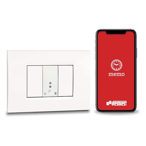 VEMER VE798200 Mini Time – Digitaler Zeitschalter mit Bluetooth, 1 Modul, Timer mit Zeit- und Astronomik-Programmierung per App für Lichter, Tore, Rollläden, Weiß VEMER VE798200 Mini Time – Digitaler Zeitschalter mit Bluetooth, 1 Modul, Timer mit Zeit- und Astronomik-Programmierung per App für Lichter, Tore, Rollläden, Weiß von VEMER