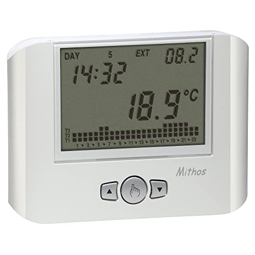 VEMER VE328100 MITHOS - Digital Heizungsthermostat, Thermostat mit Wochenprogrammierung, Stromversorgung mit Batterien, Weiß von VEMER