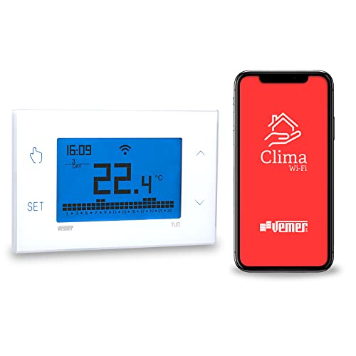 VEMER VE785700 TUO WiFi LITE - Smart WiFi Thermostat, WLAN Raumthermostat Digitaler Programmierbarer mit LCD-Display, Elektrische Fußbodenheizung, Heizungssteuerung per APP, Weiß VEMER VE785700 TUO WiFi LITE - Smart WiFi Thermostat, WLAN Raumthermostat Digitaler Programmierbarer mit LCD-Display, Elektrische Fußbodenheizung, Heizungssteuerung per APP, Weiß von VEMER