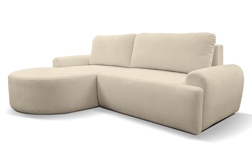 VENASI MÖBEL Ecksofa mit Schlaffunktion Links/Rechts Sofa L-Form Eckcouch Couchgarnitur Dream (Beige, Links) von VENASI MÖBEL