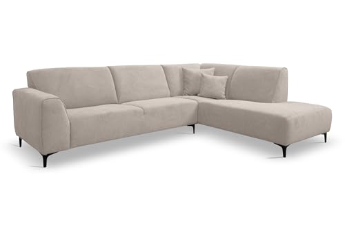 VENASI MÖBEL Ecksofa ohne Schlaffunktion Sofa L-Form Links/Rechts Eckcouch Couchgarnitur Couch (Beige, Rechts) von VENASI MÖBEL