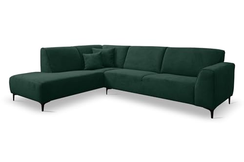 VENASI MÖBEL Ecksofa ohne Schlaffunktion Sofa L-Form Links/Rechts Eckcouch Couchgarnitur Couch (Grün, Links) von VENASI MÖBEL
