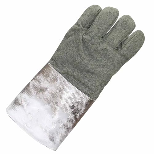 Ofenhandschuhe, 1000 Grad, hochtemperaturbeständige Handschuhe, Kohlefaser-Aluminiumfolie, Verbrühungsschutz, Wärmedämmung, industrielle feuerfeste Handschuhe, ein Paar von VENBER