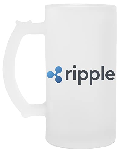 Ripple Crypto Currency Glas Bier Becher Tasse Glass Beer Mug Cup von VENDAX
