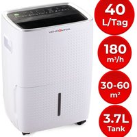 Vendomnia - Luftentfeuchter - 30/40/50/60 l / Tag, 3,7L Behälter, 2 Displays, elektrisch, Timer, Auto-Modus, Raumentfeuchter, Entfeuchtungsgerät, von VENDOMNIA