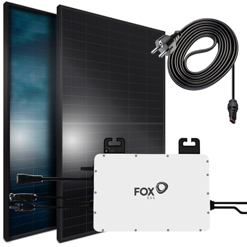 SUNNIVA® 920W/800W Solaranlage Balkonkraftwerk Micro Inverter Fox ESS Set Monokristallin genehmigungsfrei Solarpanel Solarmodul Photovoltaikanlage von VENDOMNIA