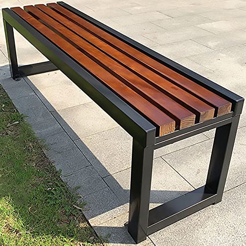 VENDOS Gartenbank Ohne Lehne, Gartenbank Holz, Gartenbank Outdoor Patio Bänke, Gartenbank Metall Wetterfest, Sitzbank Garten, für Garten, Veranda, Terrassen, Parks, Hof 100cm/39,4Zoll Stil1 von VENDOS