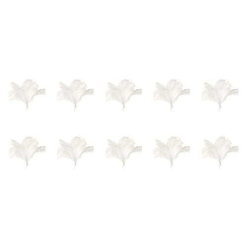 VENEKA 100 Straußenfedern Natur Straußenfedern für Hochzeit Party Dekoration Weiß 45-50cm von VENEKA