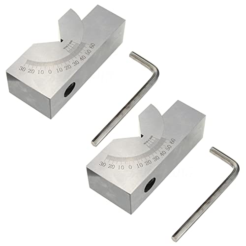 VENEKA 2 x 75 x 25 x 32 mm Präzisions-Mini-V-Blockfräsen, verstellbarer Winkel, 0 Grad bis 60 Grad VENEKA 2 x 75 x 25 x 32 mm Präzisions-Mini-V-Blockfräsen, verstellbarer Winkel, 0 Grad bis 60 Grad von VENEKA