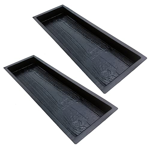 VENEKA 2 x Holzmaserung DIY Path Maker Pflaster Zement Ziegel Form Trittpflaster Straße Beton Form von VENEKA