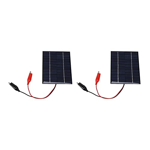 VENEKA 2 x wasserdichtes Solarpanel 5 W 12 V Outdoor DIY Solarzellen Ladegerät Polysilizium Epoxy Platten für 9–12 V -Werkzeug von VENEKA