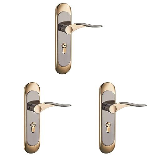 VENEKA 3 x Haushaltstürgriff für den Innenbereich, mit Sicherheitsschloss, Schlüssel-Set, Aluminiumlegierung VENEKA 3 x Haushaltstürgriff für den Innenbereich, mit Sicherheitsschloss, Schlüssel-Set, Aluminiumlegierung von VENEKA