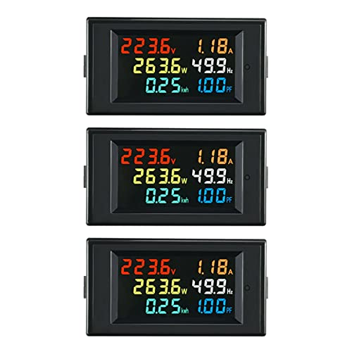 VENEKA 3X 6 in 1 AC Monitor D69-2058 AC Digital Spannung und Strom Leistungs-Frequenzfaktor Stromzähler von VENEKA