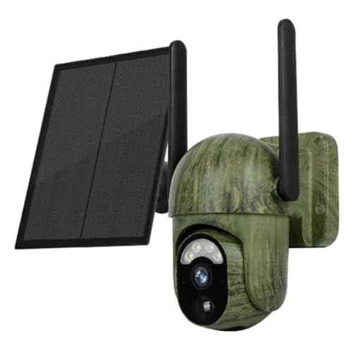 VENEKA 4MP 4G Solar Überwachungskamera Kabellos Outdoor Mensch/Tier Erkennung 2-Wege Sprechen IP66 Wasserdicht Wildkamera (A) von VENEKA