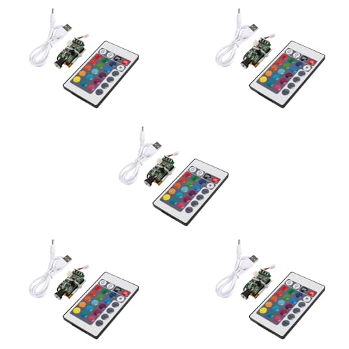 VENEKA 5X 3D Drucker Teile Mond Lamp Licht Board 16 Farben Fern Bedienung Licht Kreis LED Licht USB Aufladung mit Batterie von VENEKA