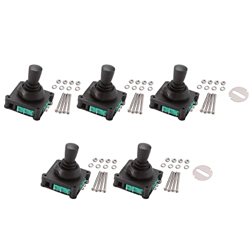 VENEKA 5X Joystick-Schalter AC 240 V 5 Ein 4 NO 4 NC Momentan 2,5 mm Befestigungsgewinde Joystick-Schalter von VENEKA