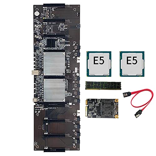 VENEKA BTC X79 Dual CPU Miner Motherboard DDR3 8 PCI-E X16 mit 2620 CPU RECC 8G Speicher MSATA 120G SATA Kabel Motherboard Set VENEKA BTC X79 Dual CPU Miner Motherboard DDR3 8 PCI-E X16 mit 2620 CPU RECC 8G Speicher MSATA 120G SATA Kabel Motherboard Set von VENEKA
