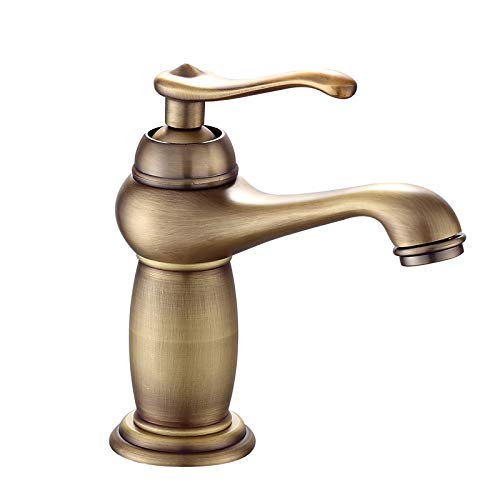 VENEKA Badezimmer-Waschbeckenarmatur, antikes Messing, massives Kupfer, luxuriöser europäischer Stil, Wasserhahn VENEKA Badezimmer-Waschbeckenarmatur, antikes Messing, massives Kupfer, luxuriöser europäischer Stil, Wasserhahn von VENEKA