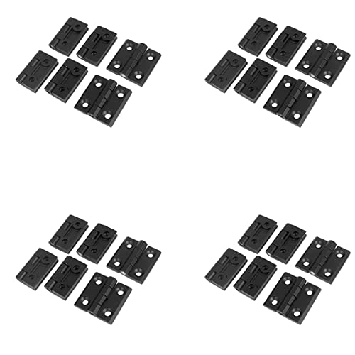 VENEKA Scharniere für Möbel, Schranktüren, Aluminium, 50 x 50 mm, Schwarz, 24 Stück VENEKA Scharniere für Möbel, Schranktüren, Aluminium, 50 x 50 mm, Schwarz, 24 Stück von VENEKA