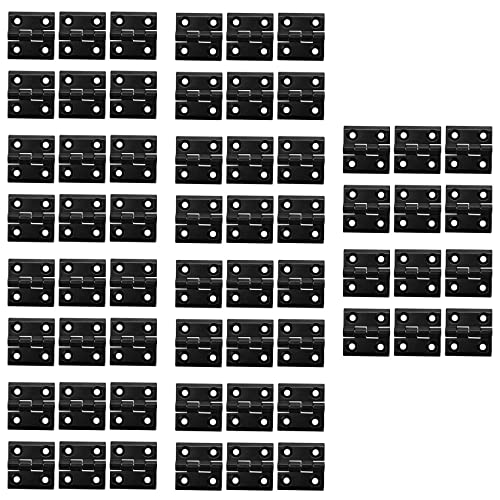 VENEKA Scharniere für Möbel, Schranktüren, Aluminium, Schwarz, 50 x 50 mm, 60 Stück von VENEKA