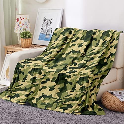VENESS Flanell Decke Camouflage Style Multi Size Ultraweiche Flanelldecke Klimaanlage Decke Wolldecke Geeignet für Bett Schlafsaal Sofa Wohnzimmer 150x200 cm von VENESS