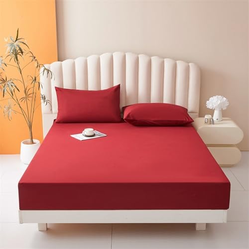 VENIES wasserdichte Matratzenauflage 153 x 203 cm Spannbettlaken Atmungsaktiv Inkontinenzunterlage Waschbar für Boxspringbett Topper Matratze bis 30cm Rot VENIES wasserdichte Matratzenauflage 153 x 203 cm Spannbettlaken Atmungsaktiv Inkontinenzunterlage Waschbar für Boxspringbett Topper Matratze bis 30cm Rot von VENIES