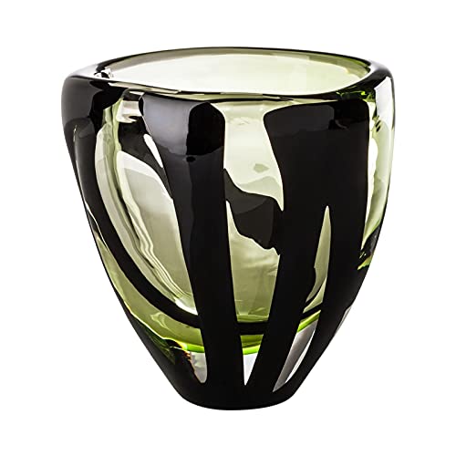 Venini - Black Belt Vase oval 699.21 CR/VB/NE von VENINI