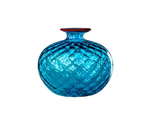 Venini Vase Monofiori Balloton Aquamare 12,5 cm H 12,5 cm von VENINI