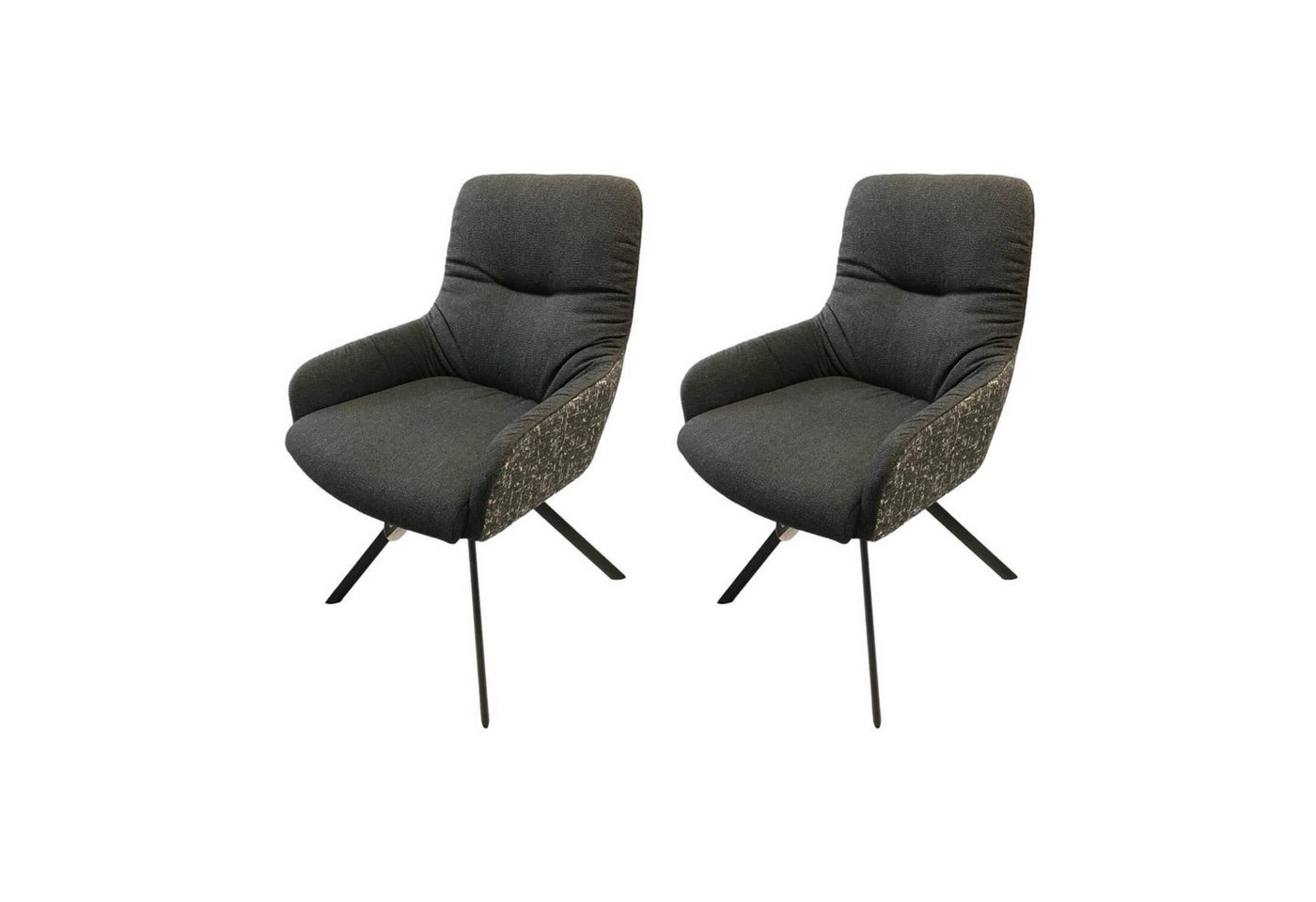 VENJAKOB Essgruppe 2er-Set Stuhl Greta 2274 Stoff Innenschale Dallas Anthrazit VENJAKOB Essgruppe 2er-Set Stuhl Greta 2274 Stoff Innenschale Dallas Anthrazit von VENJAKOB