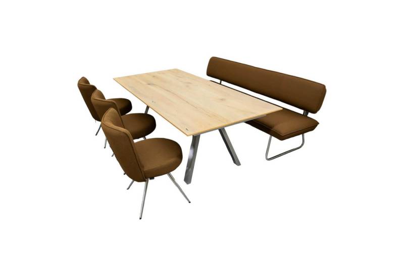 VENJAKOB Essgruppe Essgruppe Tisch ET159 Platte Furniert Eiche Rustico Hell von VENJAKOB