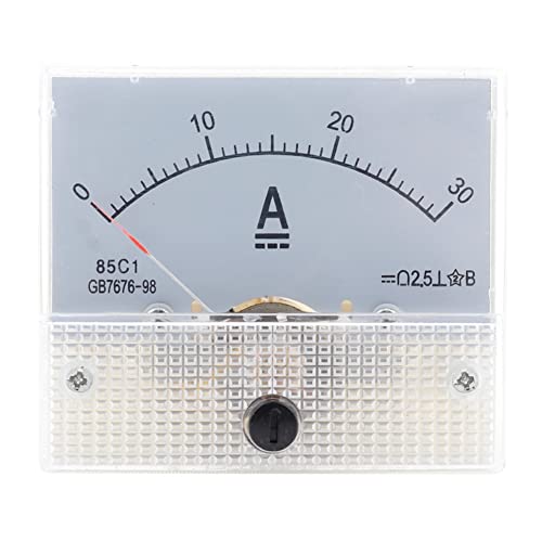 VENOAL 1 Stück DC-Voltmeter-Zeigerkopf 85C1-DC 30A Analoges Amperemeter-Panel-Messgerät VENOAL 1 Stück DC-Voltmeter-Zeigerkopf 85C1-DC 30A Analoges Amperemeter-Panel-Messgerät von VENOAL