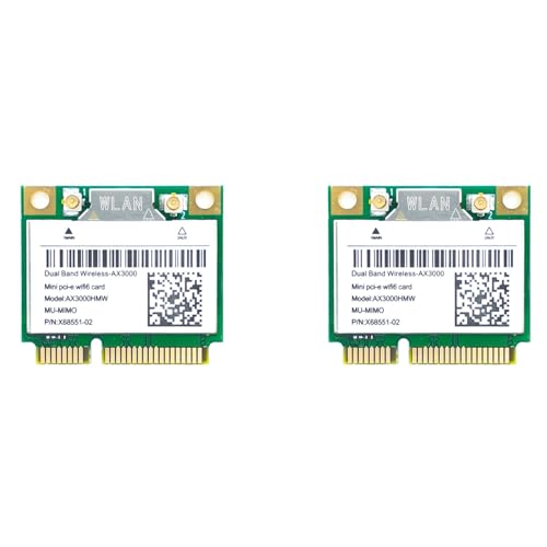 VENOAL 2X Mini Pci-E Ax200 Ax3000 Wi-Fi 6 WLAN Adapter Dual Band Bluetooth 5.1-WLAN-Karte 802.11Ax 2.4G / 5G WLAN Windows10 von VENOAL