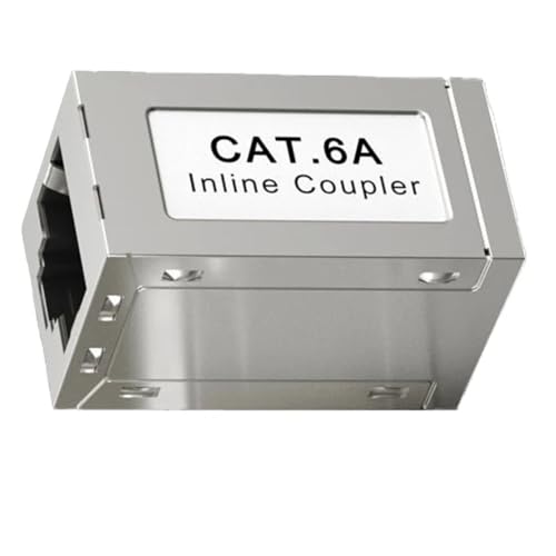 VENOAL RJ45-Buchse auf Buchse CAT6A geschirmter Koppler Inline-Ethernet-Koppler Ethernet-Verlängerungsadapter Ethernet-Kabel einfach zu bedienen von VENOAL