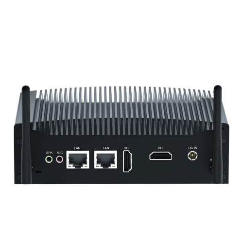 12th Lüfterloser MiniPC, Industrie-PC Windows 11 Pro, Core i3 1215U, 32GB DDR5 RAM 512GB SSD, Dual HD, 4K HTPC, RS232 COM, Dual RJ45 LAN, Dual Band Wifi, BT4.2, SIM-Slot, 4G-Modul, FP1 9Pin, WOL von VENOEN