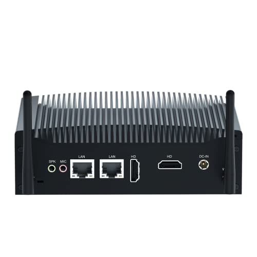 ITX Mini PC Lüfterloser Computer, Core i5 4278U, Windows 7 / 10, 8 GB DDR3 RAM 512 GB SSD, Dual HD-MI, 2 Displays, RS232 COM, RJ45 Lan, USB3.0, AC Wifi, BT4.2, FP1 9Pin, Einschalten Selbststarter von VENOEN