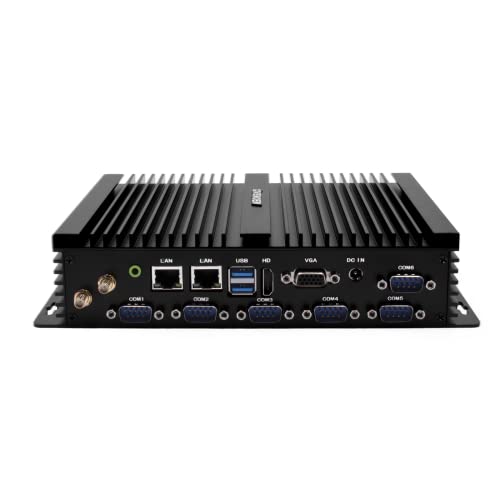 Industrial Mini PC Fanless IPC, Celeron J4125, Windows 10 pro, 16GB DDR4 RAM 256GB mSATA SSD, 2.5inch SATA, HD-MI, VGA, Dual RJ45 Lan, 6xRS232 COM, USB3.0, Dual Band Wifi, BT, Rugged Small Computer von VENOEN