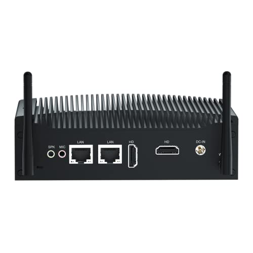 Mini PC Lüfterloser Core i5 10210U 64GB RAM 1TB SSD 2X Gigabit LAN, 2X HD-MI, 2X RS232 COM, Windows 11 Industrie Mini PC i5, 12V Low Power, Staubschutz und Störschutz, VESA，Auto Power ON von VENOEN