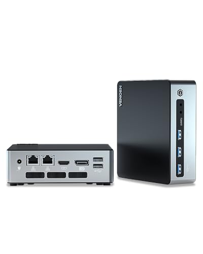 VENOEN Mini PC 13Th Core i7 1360P prozessor, Mini PC Gaming Triple Display, Dual LAN Home Office Desktop Computer, HD, DP, USB-C, WiFi6, BT5.2, 32GB DDR5 1TB SSD, Wake On LAN von VENOEN