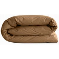 Vent Du Sud - Bettdeckenbezug Manoir Perkal aus reiner gekämmter langstapeliger Baumwolle 80 Fäden/cm² Cognac - Bettdeckenbezug 140 x 200 cm - Cognac von VENT DU SUD