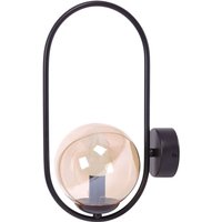 Minimalistische schwarze Wandleuchte, Glasschirm Kaja VENTA Minimalistische schwarze Wandleuchte, Glasschirm Kaja VENTA von VENTA