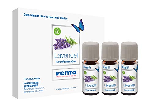 Venta Bio-Duft Lavendel, 100 % Natürliche Ätherische Bio-Öle, 3 x 10 ml von VENTA
