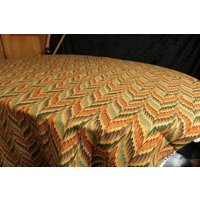 Hochwertiger Unbenutzter Vintage Leinen Stoff Multicolor Artdeco von VENTALIA