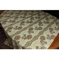Wunderschöner Vintage Seidenbrokat Vorhang Metallic Blumen 240x45" von VENTALIA