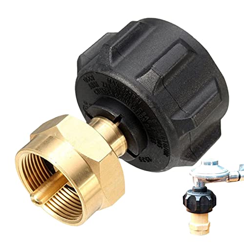 VENTDOUCE Propangas-Adapter, QCC1 Regelventil Propangas-Nachfülladapter, für kleine Propangasflaschen Propantankadapter aus massivem Messing, passend für QCC1/Type1 Propangastank von VENTDOUCE
