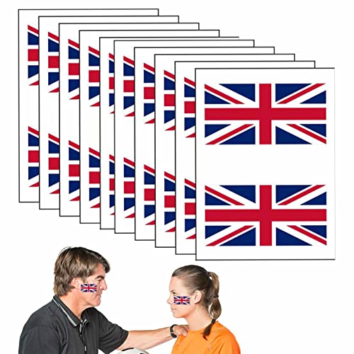 VENTDOUCE Temporärer Union Jack, 20/30 Blatt UK-Flagge, temporärer Aufkleber – UK-Flagge temporär, Union Jack-Flagge, temporäre Britannien-Aufkleber von VENTDOUCE